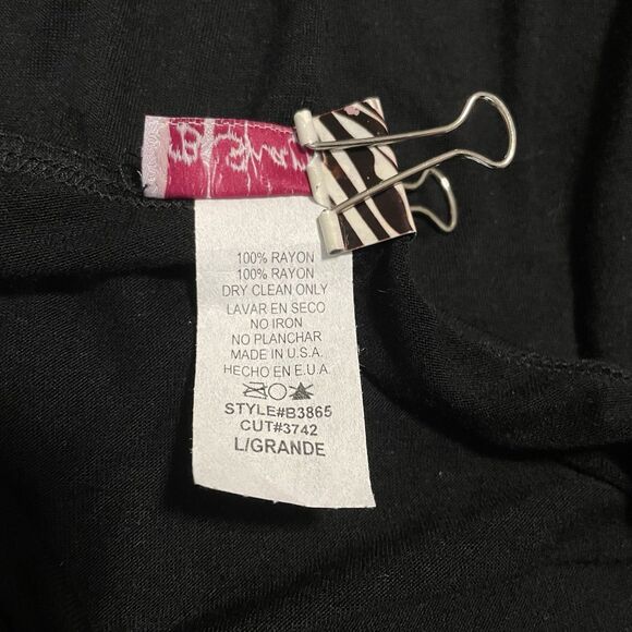 Vintage B Sharp Halter Tube Top Black Beaded Necklace‎ USA Made Large NWT Y2K - Picture 9 of 9